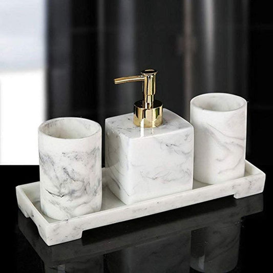 Transform Your Bathroom with Luxury: Marble Bathroom Set Elegance
