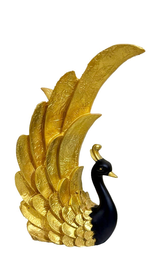 "Royal Elegance Golden Peacock Pair"