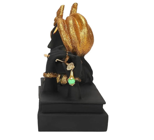 Lord Krishna Statue in Elegant Black Finish Flute Playing Krishna Idol for Home Decor, Living Room, Office Desk Spiritual Gift & Mandir Murti Showpiece