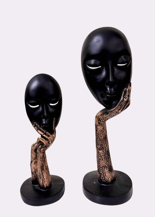 “The Thinker Duo"(Black&Gold)