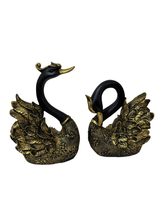 “Regal Swan Pair" Luxe Decorative Sculptures