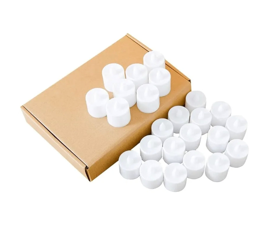 Yellow Flameless Candle LED Tea Light Battery Operated Home Candle (Yellow, Pack of 24)